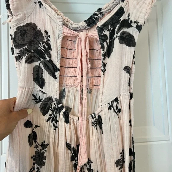 Free people Forget Me Not Gauze Cotton Midi Romantic Dress Size S - Picture 5 of 7